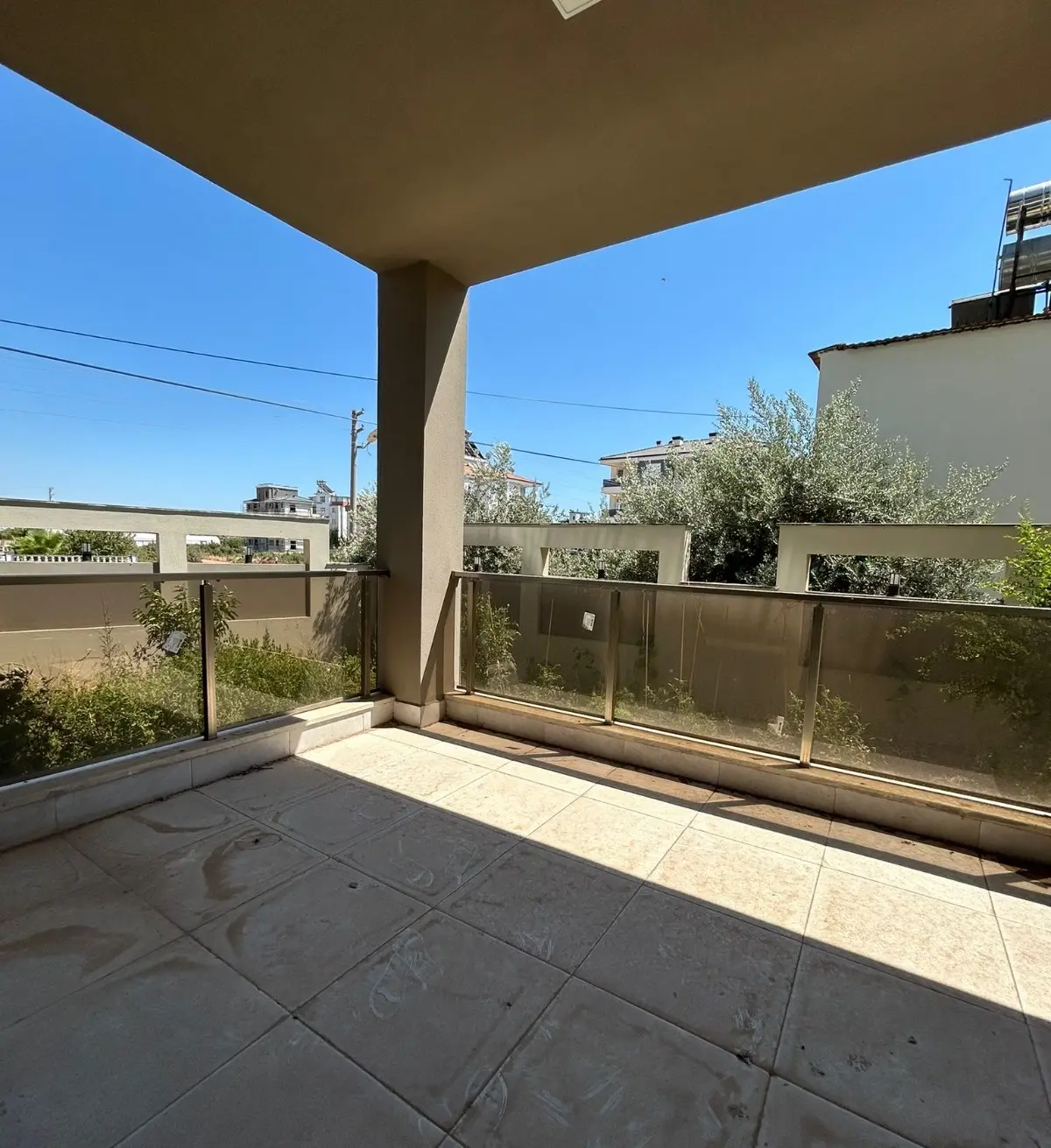 Shaded terrace